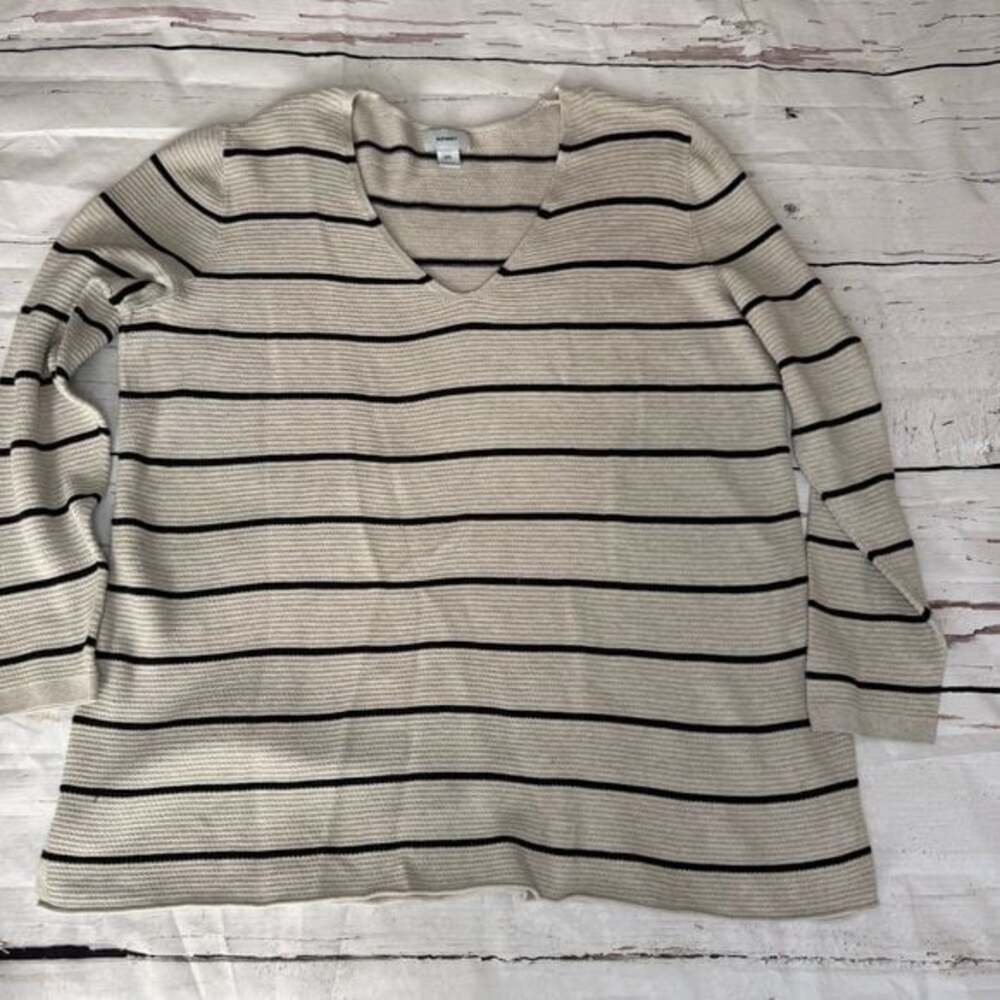 Old Navy Striped‎ V-Neck Knit Sweater – XXL
